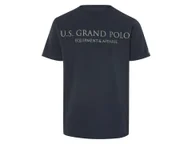 Koszulki męskie - LIVERGY® T-shirt męski z bawełny U.S. GRAND POLO (Granatowy, M (48/50)) - miniaturka - grafika 1