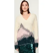 Swetry damskie - Patrizia Pepe Wełniany sweter | Oversize fit - miniaturka - grafika 1