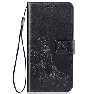 Etui na telefon komórkowy Pokrowiec ochronny Etui z klapką Uchwyt na kartę Kwiaty, Kolor: Czarny, Wybierz model: Apple iPhone 11 Pro Max - Etui i futerały do telefonów - miniaturka - grafika 1