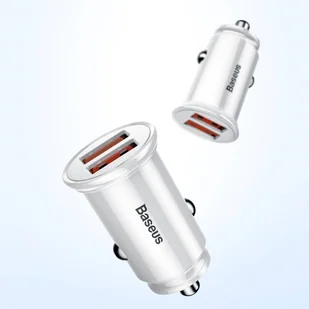Baseus Circular inteligentna ładowarka samochodowa 2x USB QC3.0 Quick Charge 3.0 SCP AFC 30W czarny (CCALL-YD01) - Ładowarki samochodowe - miniaturka - grafika 14