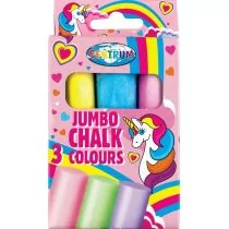 Kreda kolorowa Jumbo Unicorn 3szt 80390 - Przybory szkolne - miniaturka - grafika 1