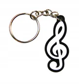 Dekoracje domu - Breloczek Biały Klucz wiolinowy Brelok - miniaturka - grafika 1