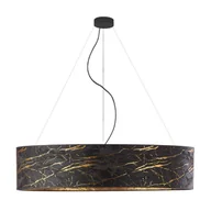 Lampy sufitowe - Regulowana lampa wisząca z abażurem PORTO MARMUR fi - 100 cm - kolor czarny - miniaturka - grafika 1