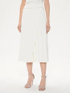 Rinascimento Spódnica midi CFC0118252003 Biały Regular Fit - Spódnice - miniaturka - grafika 1