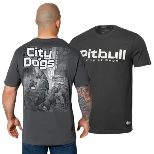 Koszulka Pit Bull Middle Weight 170 Basic City Of Dogs '24 - Grafitowa - Odzież taktyczna i umundurowanie - miniaturka - grafika 1