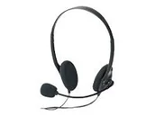 Słuchawki - EDNET Headset with Volume Control czarne - miniaturka - grafika 1
