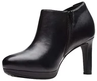 Botki damskie - Clarks Damskie botki Ambyr Hope, Black Leather, 41,5 EU, czarna skóra, 41.5 EU - miniaturka - grafika 1