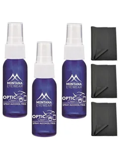 ZESTAW 6 PRODUKTÓW - 3x 120ml Płyn do pielęgnacji i czyszczenia + 3x Ściereczka Premium z mikrofibry - Akcesoria do okularów - miniaturka - grafika 1