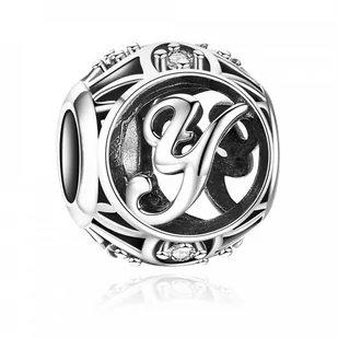 Murrano Charms Zawieszka Koralik 925 Literka Y SR-447 - Charmsy - miniaturka - grafika 1