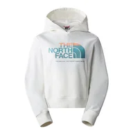 Bluzy sportowe damskie - Bluza The North Face D2 Graphic Crop Hoodie 0A83FGN3N1 - biała - miniaturka - grafika 1