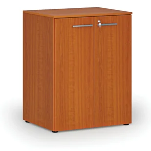 Szafa biurowa z drzwiami PRIMO WOOD, 2 półki, 1027 x 800 x 640 mm, wiśnia - Szafy biurowe - miniaturka - grafika 1