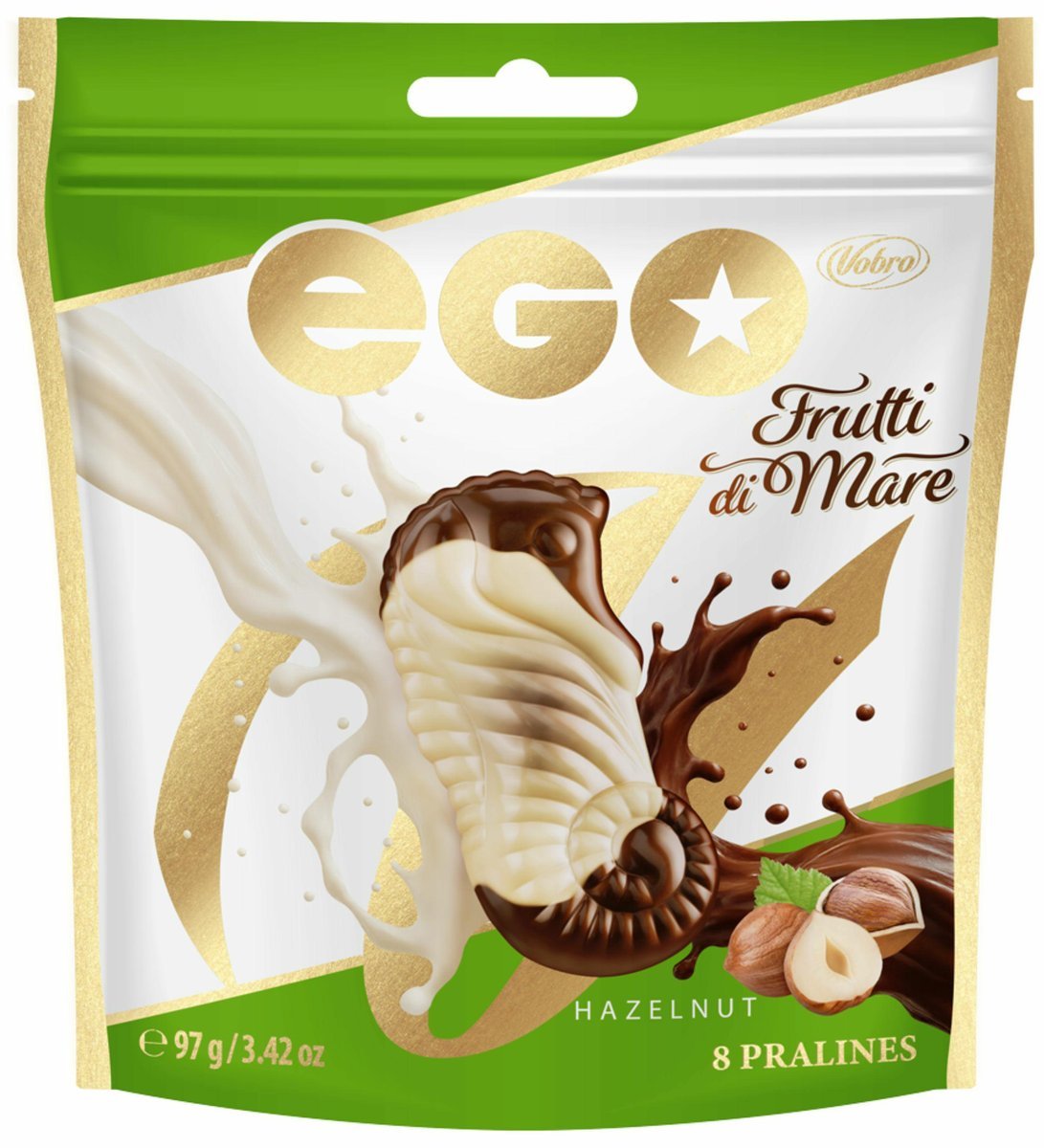 VOBRO BOMBONIERKA EGO 97G PRALINY FRUTTI DI MARE HAZELNUT