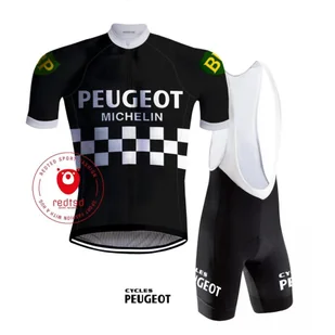 Camisola de ciclismo retro Peugeot Preto - REDTED - Koszulki rowerowe - miniaturka - grafika 1