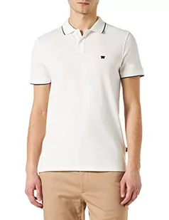 Wrangler Męska koszulka polo, biała (Worn White), rozmiar XXL, Worn White, XXL - Koszulki męskie - miniaturka - grafika 1
