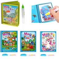 Zabawki interaktywne dla dzieci - Zestaw 4 kolorowanek wodnych wielorazowych dla dzieci pisak 0229 - miniaturka - grafika 1