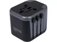 Kostki, złączki, wtyczki - UNIWERSALNY ADAPTER PODRÓŻNY DO PONAD 150 KRAJÓW Z ŁADOWARKĄ 2 X USB 5V/2,4A - miniaturka - grafika 1