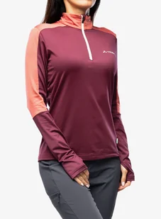 Bluza polarowa damska Vaude Livigno Halfzip II - cassis - Bluzy sportowe damskie - miniaturka - grafika 1