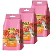 Karma dla gryzoni - MultiFit Przekąski nature Chipsy marchewkowe 3x100 g - miniaturka - grafika 1