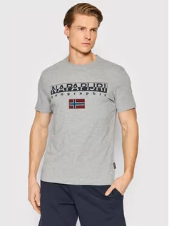 Koszulki i topy damskie - Napapijri T-Shirt Ayas NP0A4GDQ Szary Regular Fit - grafika 1