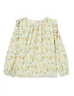 Bluzki damskie - usha Damska bluzka z nadrukiem kwiatowym 10123642, jasnozielona wielokolorowa, XXL, jasnozielony, wielokolorowy, XXL - miniaturka - grafika 1