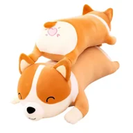 Maskotki i pluszaki - Maskotka Pluszak Poducha Długi Leżący Pies Shiba 75 Cm - miniaturka - grafika 1