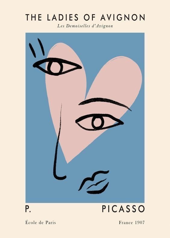 PODKŁADKA POD MYSZ Z Nadrukiem 22x18 cm Pablo Picasso 1907 Tekst Prezent