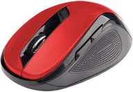 Myszki - C-TECH WLM-02, černo-červená, bezprzewodowa, 1600DPI, 6 tlačítek, USB nano receiver - miniaturka - grafika 1