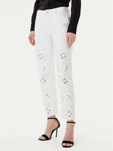 Morgan Jeansy 252-PBRAD Biały Straight Fit - Spodnie damskie - miniaturka - grafika 1