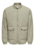 Kurtki męskie - ONLY & SONS Kurtka pikowana "Wren" w kolorze beżowym - miniaturka - grafika 1