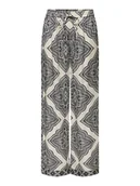 Spodnie damskie - ONLY Spodnie w kolorze beżowo-czarnym - miniaturka - grafika 1