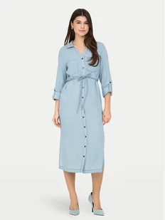 ONLY Sukienka koszulowa Charis 15337931 Niebieski Regular Fit - Sukienki - miniaturka - grafika 1