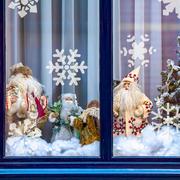 Ozdoby bożonarodzeniowe - Nakleo szablon wielokrotny do sztucznego śniegu // ŚNIEŻYNKI - Rozmiar S(30x42cm) - miniaturka - grafika 1