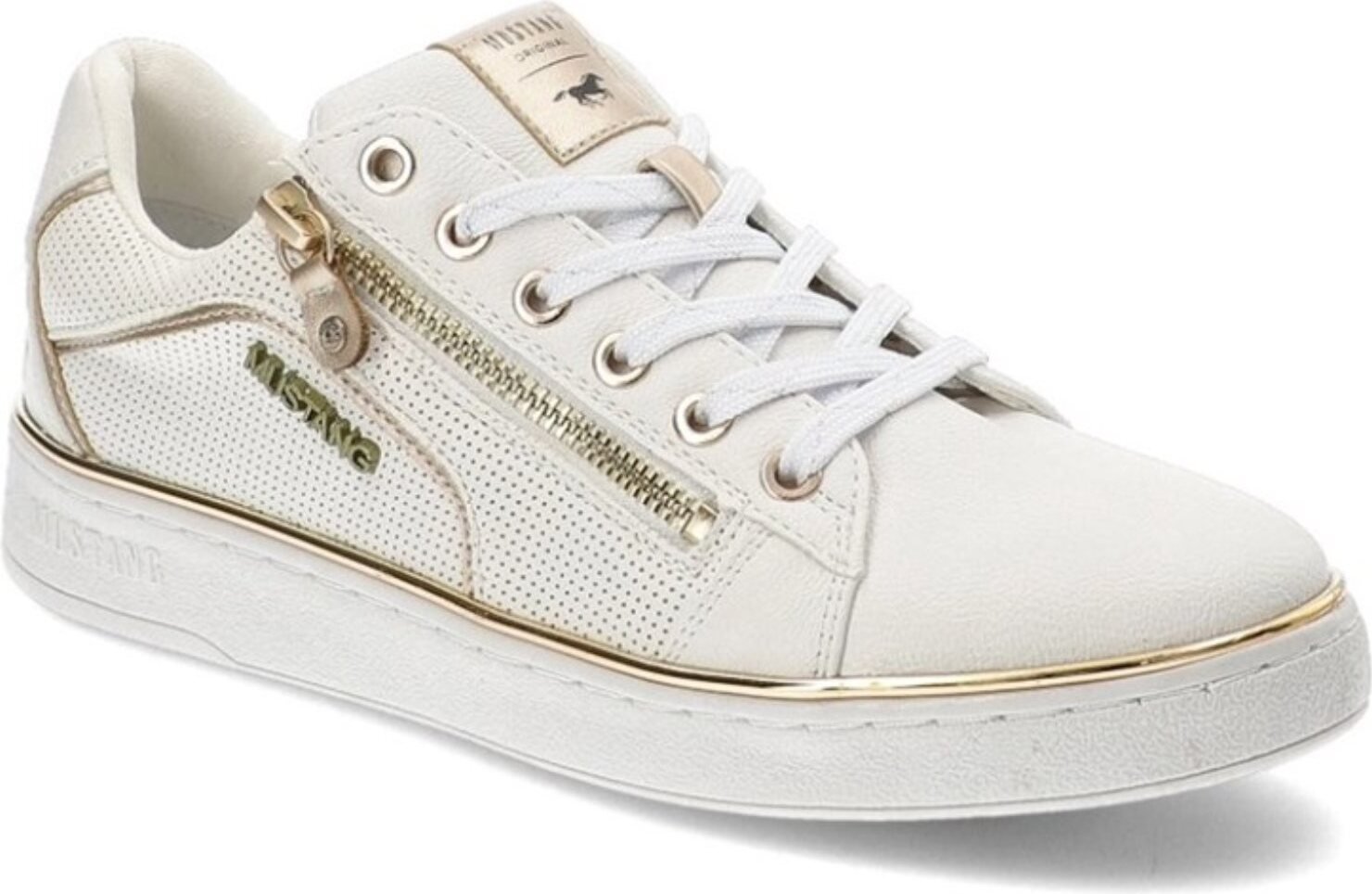 Niskie trampki damskie Mustang Low Top 1300312 White