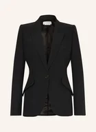 Moda i Uroda OUTLET - Alexander Mcqueen Blezer Peak schwarz - miniaturka - grafika 1