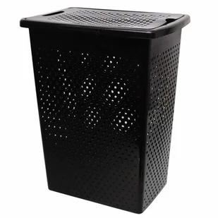 Kosz na pranie Malva Slim 37 l czarny - Kosze na bieliznę - miniaturka - grafika 1
