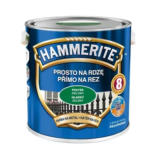 Hammerite Farba do metalu Prosto Na Rdzę połysk zielony 2 5 l - Farby do metalu - miniaturka - grafika 1