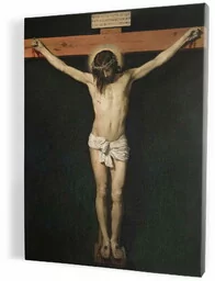 Chrystus na krzyżu - obraz Diego Velasquez''a na płótnie - Ikony i obrazy sakralne - miniaturka - grafika 1