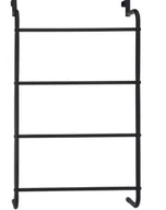 Ręczniki - Wieszak na ręczniki czarny 44 x 73 cm haczyk do łazienki półka industrialny wygląd - miniaturka - grafika 1