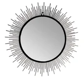 Lustra - Ewax, Lustro okrągłe, czarna rama, 80x1,2 cm - miniaturka - grafika 1