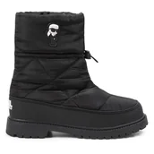 Buty dla dziewczynek - Śniegowce Karl Lagerfeld Kids Z19119 S Czarny - miniaturka - grafika 1