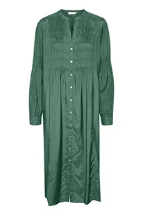 Cream Damska koszulka Midi Dress Front Buttons Długi Rękaw Jedwabny Casual, Shady Glade, 40 - Koszulki i topy damskie - miniaturka - grafika 1
