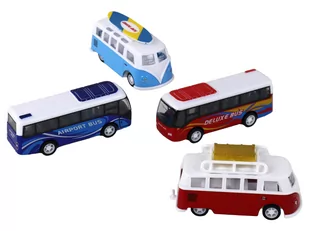 Kampery Autobusy Z Napędem Frykcyjnym 1:87 4 Sztuki - Samochody i pojazdy dla dzieci - miniaturka - grafika 4