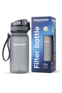 Aquaphor, Butelka filtrująca City, szara, 350 ml - Butelki filtrujące - miniaturka - grafika 1