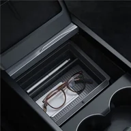 Akcesoria motoryzacyjne - Spigen Tesla Sliding Console Organizer (Bottom), black - Tesla Model 3 (2024) - miniaturka - grafika 1