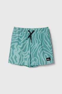 Spodnie i spodenki dla chłopców - Quiksilver szorty kąpielowe dziecięce SURFSILK YTH 14 kolor turkusowy - grafika 1