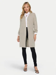 ONLY Kardigan Jade 15179815 Beżowy Regular Fit - Swetry damskie - miniaturka - grafika 1