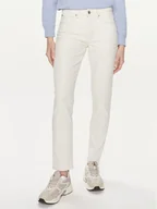 Spodnie damskie - Lee Jeansy Rider 112349001 Biały Straight Fit - miniaturka - grafika 1