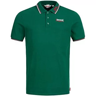 Lonsdale Męska koszulka polo Lion Slim Fit, zielone butelki, S - Koszulki męskie - miniaturka - grafika 1