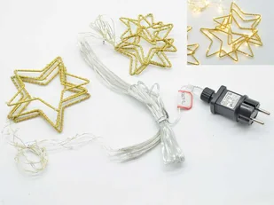 Gwiazdki LED - białe ciepłe światło - Ozdoby bożonarodzeniowe - miniaturka - grafika 1
