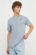 Koszulki męskie - G-Star Raw t-shirt bawełniany męski kolor szary z nadrukiem - miniaturka - grafika 1